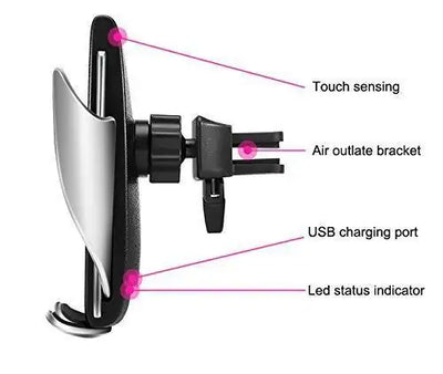 Wireless sensor car phone holder 