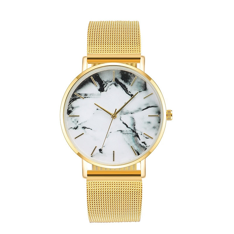 Rose Gold Marble Women Watch