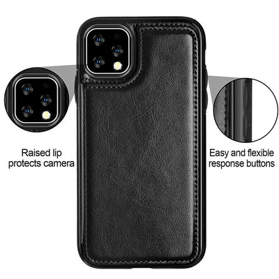 Retro Leather Wallet Case for iPhone 11 Pro Max