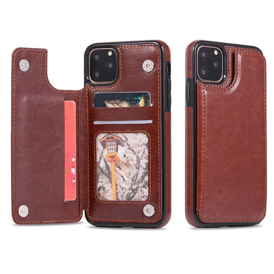 Retro Leather Wallet Case for iPhone 11 Pro Max