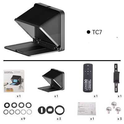 TC7 Folding Portable Mobile Phone Large Screen Teleprompter