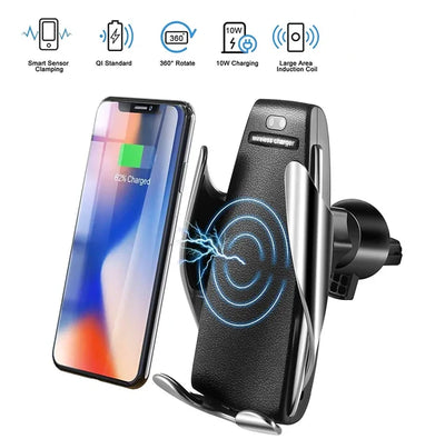 Wireless sensor car phone holder 