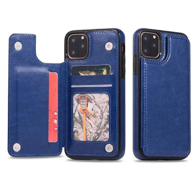 Retro Leather Wallet Case for iPhone 11 Pro Max