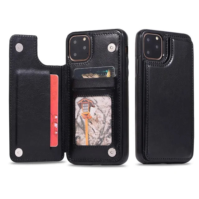 Retro Leather Wallet Case for iPhone 11 Pro Max