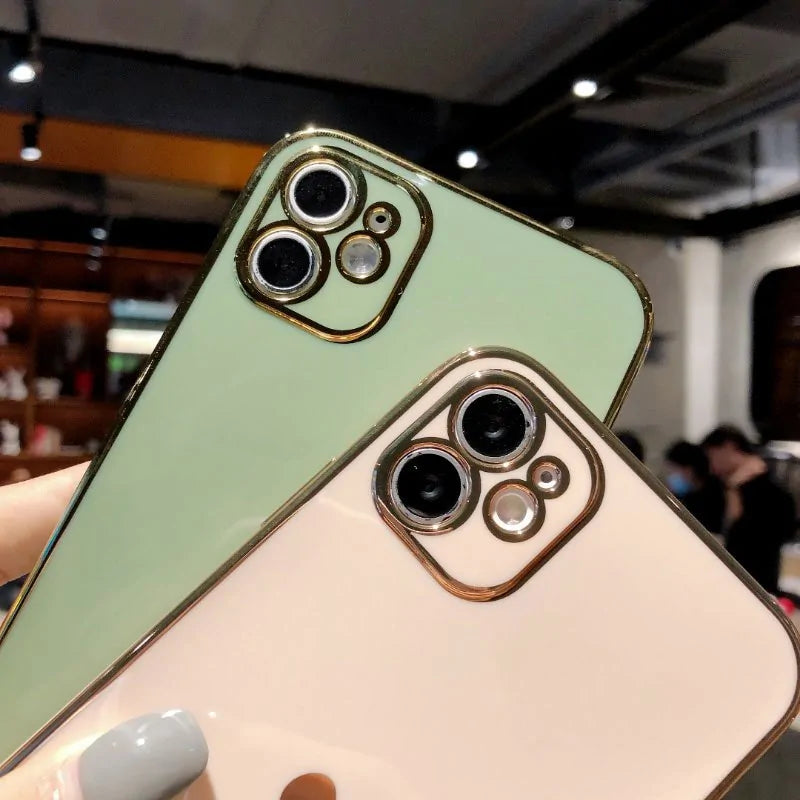 Electroplated Love Heart Phone Case iPhone Compatibility Electroplated love heart iPhone case, stylish and protective.