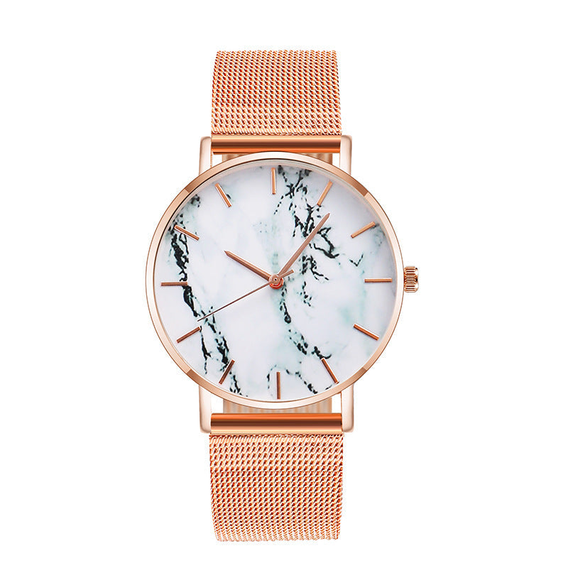 Rose Gold Marble Women Watch